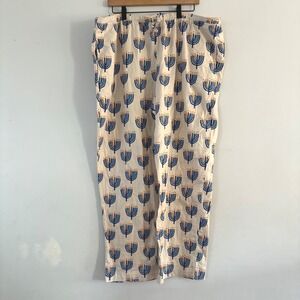 Hanna Andersson‎ XXL Menorah Print Cotton Pajama Pants Lounge Holiday XXL